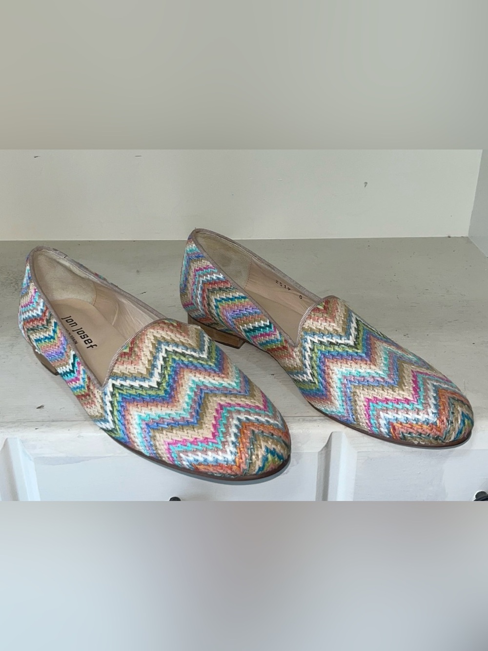 Jon Josef Gatsby Raffia Flat Size 8 Never Worn